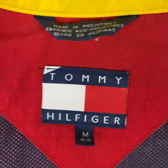 Vintage 90s Tommy Hilfiger Jacket Men's Medium Oversized Patch Logo FlagSailing - Picture 4 of 16